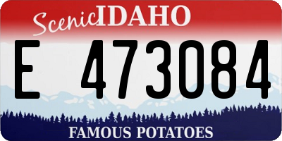 ID license plate E473084