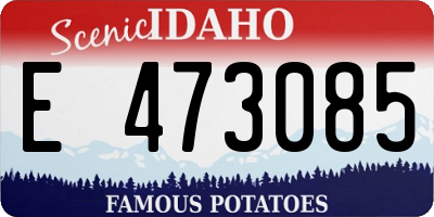 ID license plate E473085