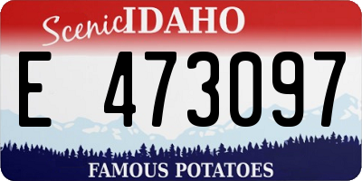 ID license plate E473097