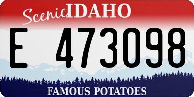 ID license plate E473098