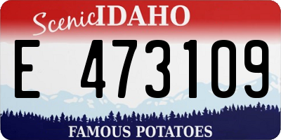 ID license plate E473109