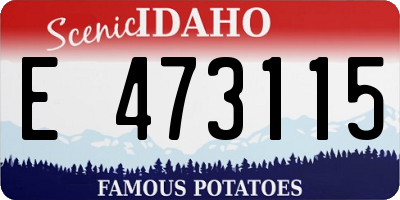 ID license plate E473115