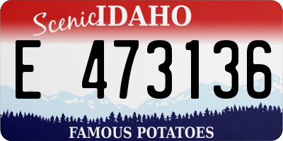 ID license plate E473136