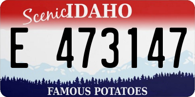 ID license plate E473147