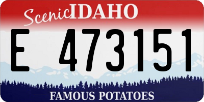 ID license plate E473151