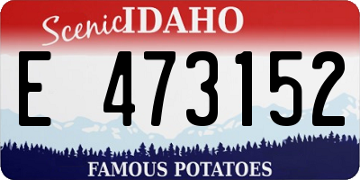ID license plate E473152