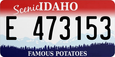 ID license plate E473153