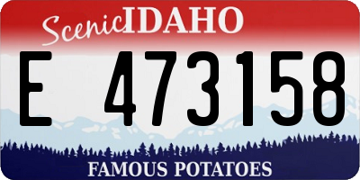 ID license plate E473158