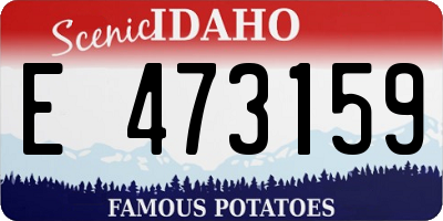 ID license plate E473159