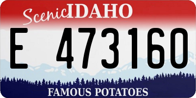 ID license plate E473160