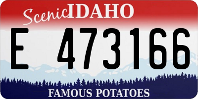 ID license plate E473166