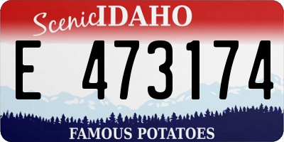 ID license plate E473174