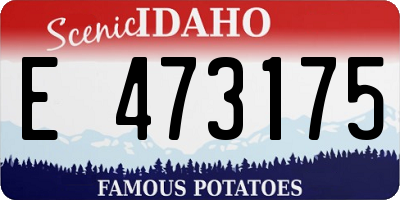 ID license plate E473175