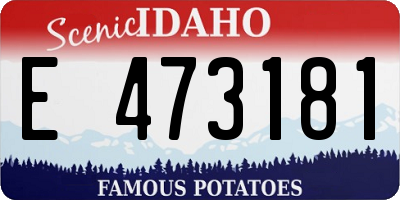 ID license plate E473181