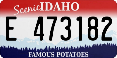 ID license plate E473182