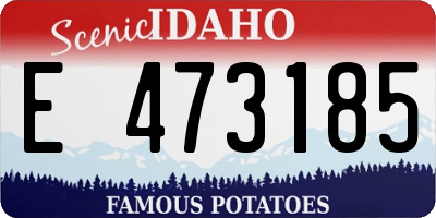 ID license plate E473185