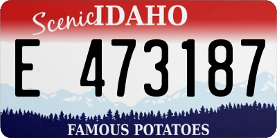 ID license plate E473187
