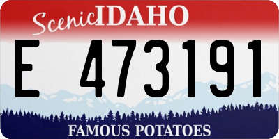 ID license plate E473191