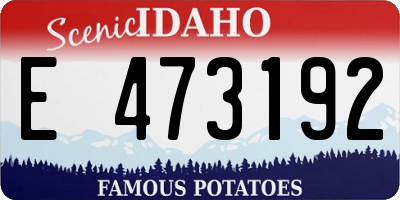 ID license plate E473192