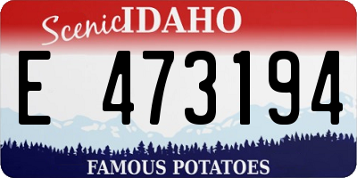 ID license plate E473194