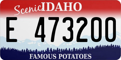 ID license plate E473200