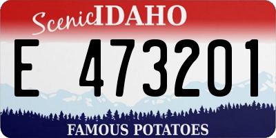 ID license plate E473201