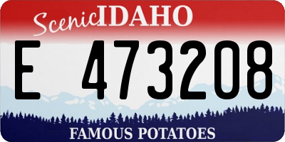 ID license plate E473208