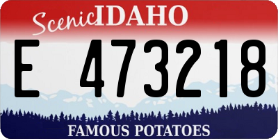 ID license plate E473218