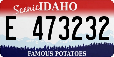 ID license plate E473232