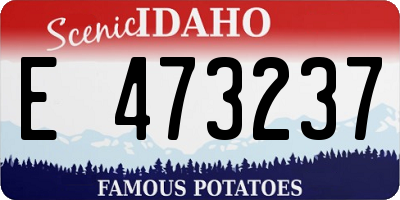 ID license plate E473237