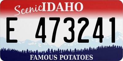 ID license plate E473241