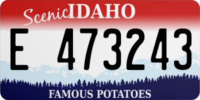 ID license plate E473243