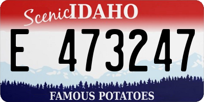 ID license plate E473247