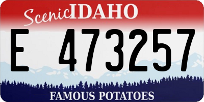 ID license plate E473257