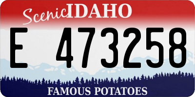 ID license plate E473258