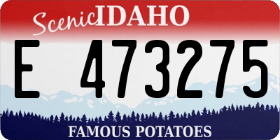 ID license plate E473275