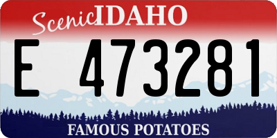 ID license plate E473281