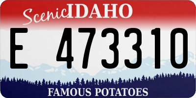ID license plate E473310