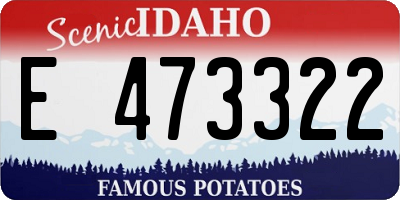 ID license plate E473322