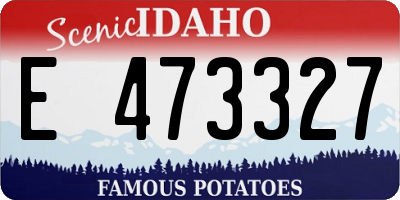 ID license plate E473327
