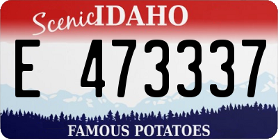 ID license plate E473337