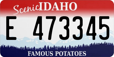 ID license plate E473345