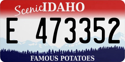 ID license plate E473352