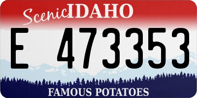 ID license plate E473353