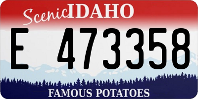 ID license plate E473358