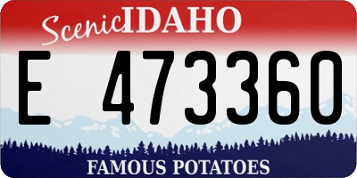 ID license plate E473360