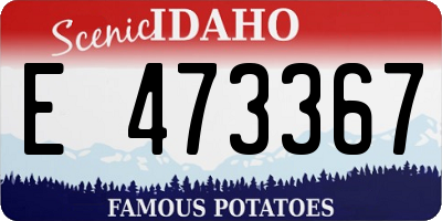 ID license plate E473367