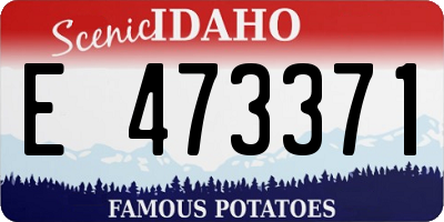 ID license plate E473371