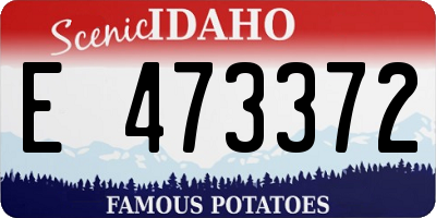 ID license plate E473372