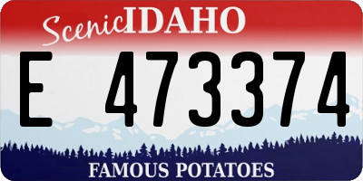 ID license plate E473374